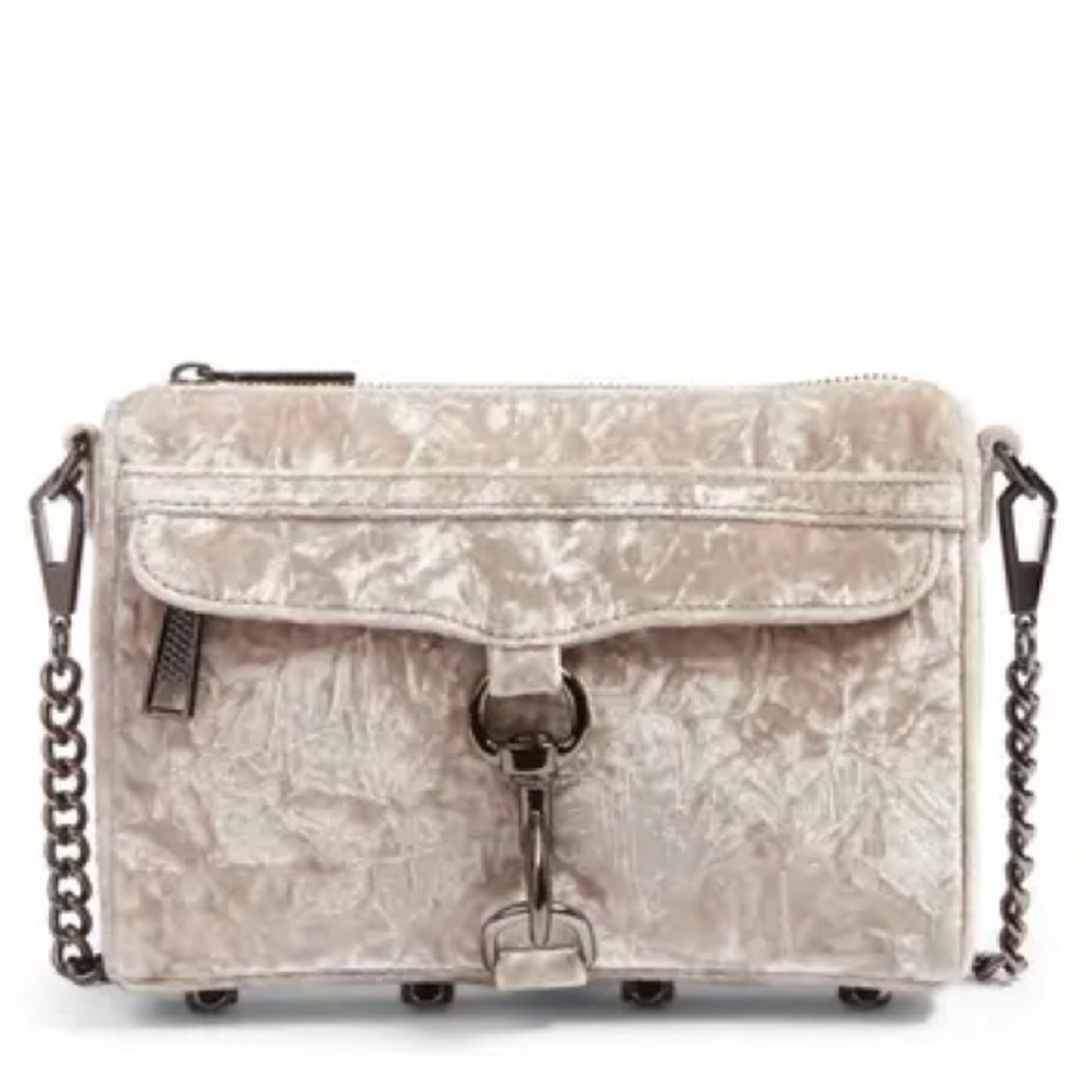 Rebecca Minkoff Mini MAC Velvet Crossbody Bag Tan
